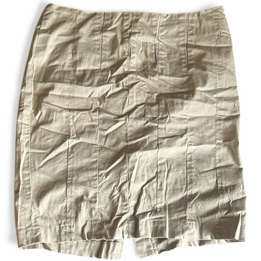 Kenar Neutral Beige Pencil Skirt